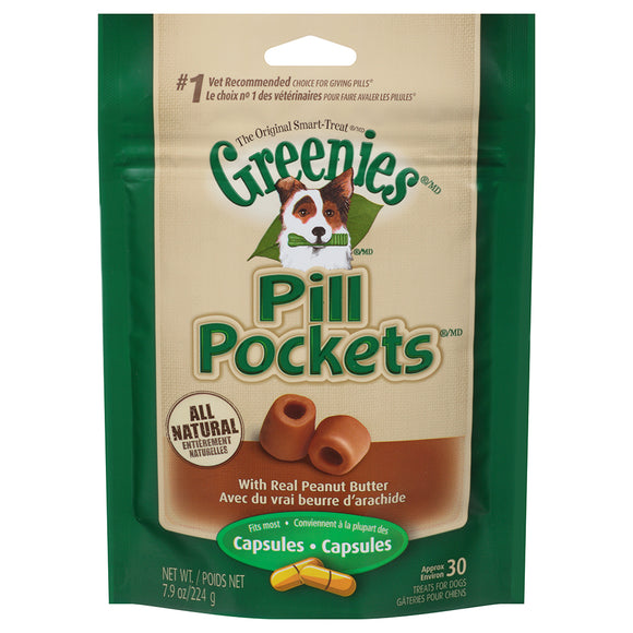 Pill Pockets Peanut Butter 30 Capsules | 7.9OZ