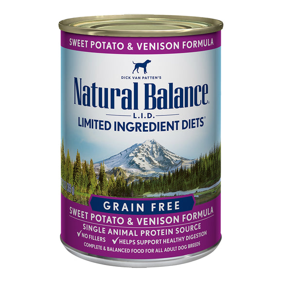 Natural Balance Grain Free Sweet Potato & Venison 12/13OZ DOG