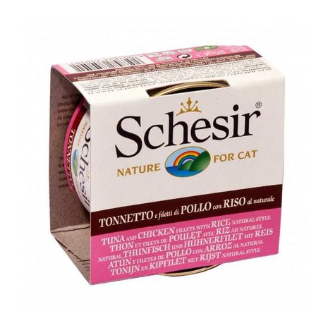 Schesir- Can for Cat Tuna and Chicken fillet with Rice natural style