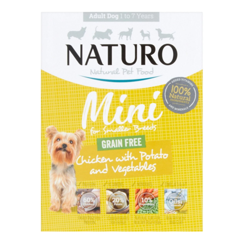 Naturo - Dog Trays - Adult Mini GF Chicken (150g - Case of 7)
