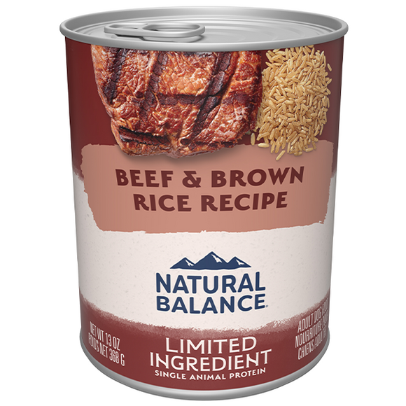 NB Dog LID Beef & Brown Rice 12/13 oz
