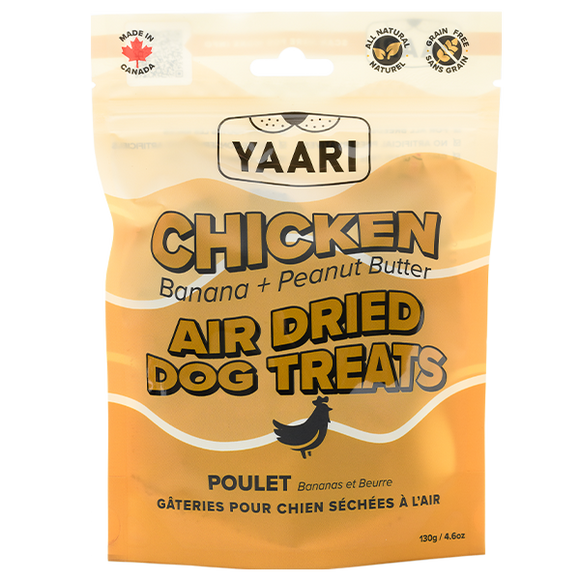 Yaari Dog Treats Air Dried Chicken Banana & PntButter 130g
