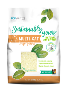 SUSTAINABLY YOURS Multi-Cat Litter Large Grains