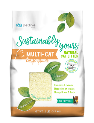 SUSTAINABLY YOURS Multi-Cat Litter Large Grains