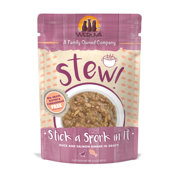 Weruva Cat Stews StickaSpork In It Duck/Salmon 12/85g Pch
