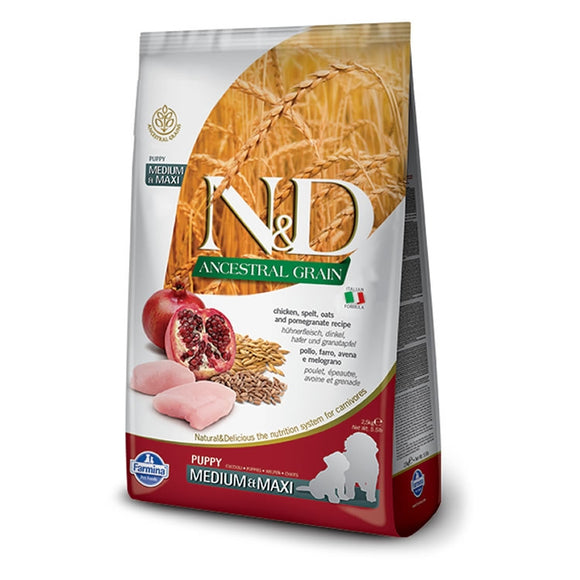 Farmina N&D PPY Ancestral Chicken,Pomegrante MED/MAXI