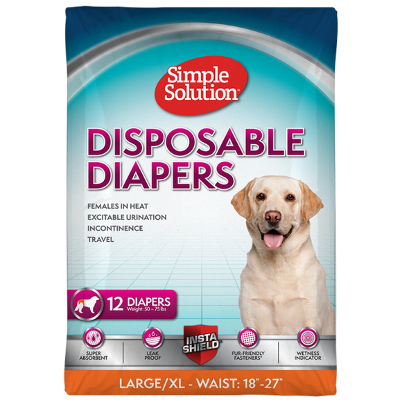 Simple Solution Disposable Diapers L/XL 12 pk