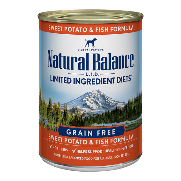 Natural Balance Grain Free Fish & Sweet Potato 12/13OZ DOG