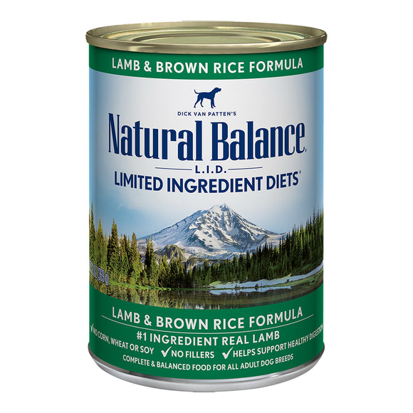 Natural Balance Lamb & Brown Rice 12/13OZ DOG