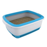 Cateco Cat Litter Box -  Blue 2ct