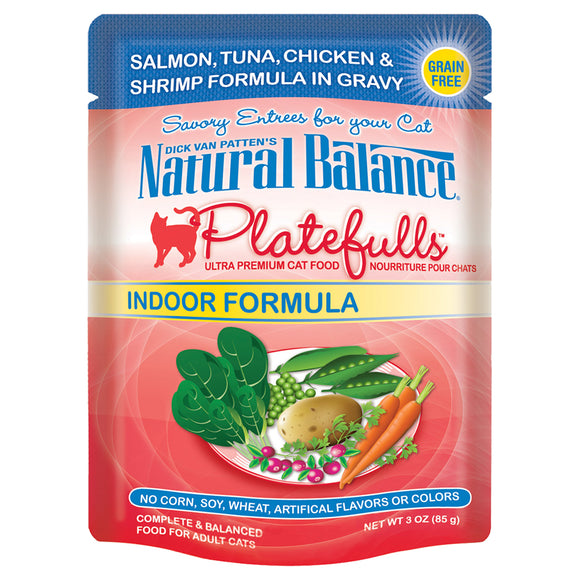 Natural Balance-Indoor Salmon, Tuna, Chicken & Shrimp 3oz | Cat