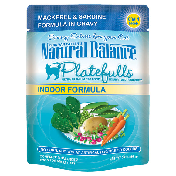 Natural Balance-Indoor Mackerel & Sardine in Gravy 3oz | Cat