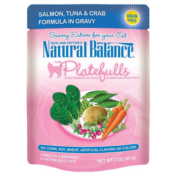 Natural Balance-Salmon, Tuna & Crab in Gravy 3oz | Cat