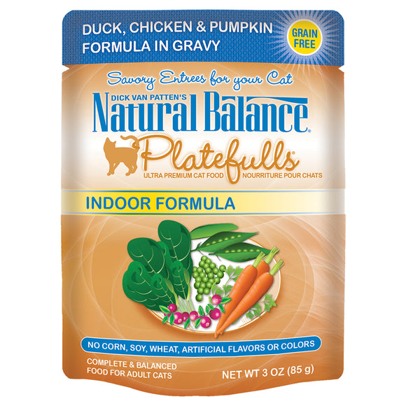 Natural Balance-Indoor Duck, Chicken & Pumpkin Gravy 3oz | Cat