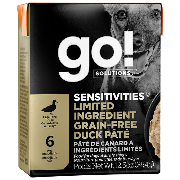 GO! Sensitivities LID GF Duck Pate 12/12.5OZ