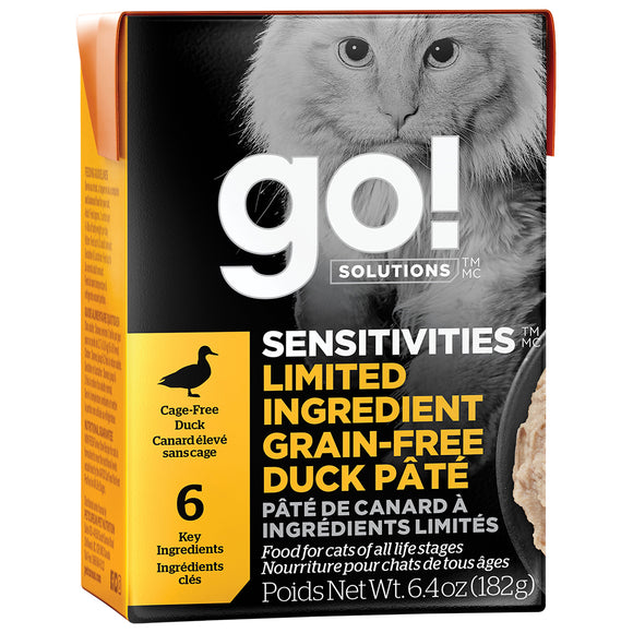 GO! Sensitivities LID GF Duck Pate 24/6.4OZ | Cat