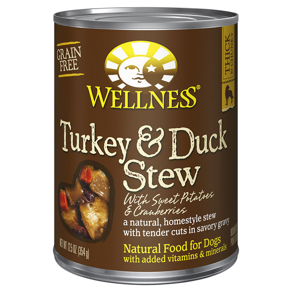WELLNESS Grain Free Turkey & Duck Stew 12/12.5OZ