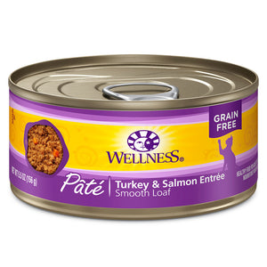 WELLNESS Pate Turkey & Salmon Entree 24/5.5OZ | Cat