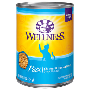 WELLNESS Pate Chicken & Herring Dinner 12/12.5OZ | Cat