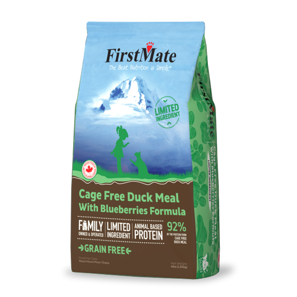 FirstMate Cat LID GF Cage Free Duck with Blueberries