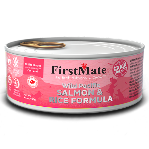 FirstMate Cat Grain Friendly Wild Salmon w/Rice 24/5.5 oz