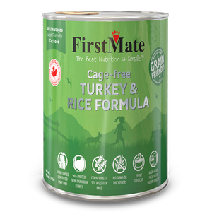 FirstMate Cat Grain Friendly Cage Free Turkey/Rice 12/12.2 oz