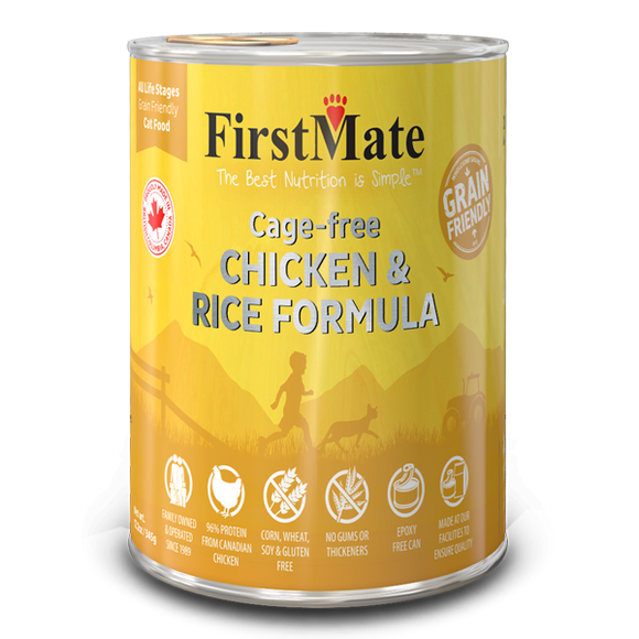 FirstMate Cat Grain Friendly Cage Free Chicken/Rice 12/12.2 oz