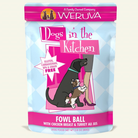 Dogs in the Kitchen Fowl Ball 12/2.8 oz Pouch