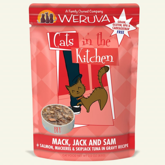 Weruva Cats in the Kitchen Mack Jack & Sam 12/85g Pouch