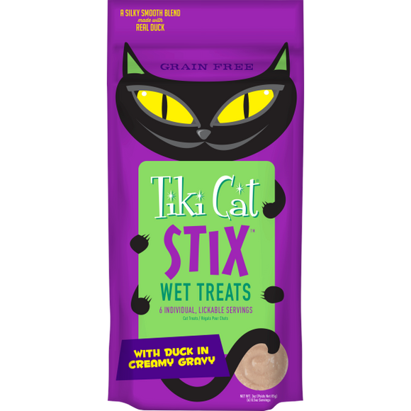 Tiki Cat Stix Wet Treats GF Duck in Gravy 12/3 oz