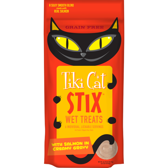 Tiki Cat Stix Wet Treats GF Salmon in Gravy 12/3 oz