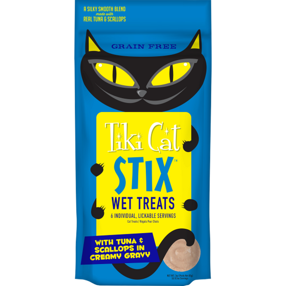 Tiki Cat Stix Wet Treats GF Tuna & Scallops 12/3 oz