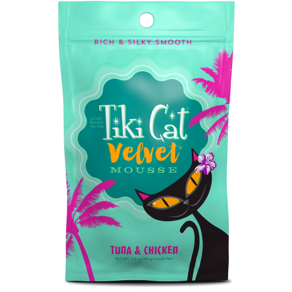 Tiki Cat Velvet Mousse GF Tuna/Chicken 12/2.8 oz Pouch