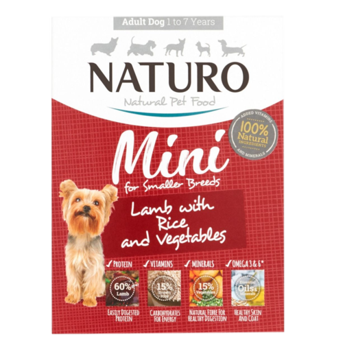 Naturo - Dog Trays - Adult Mini Lamb & Rice with Veg (150g - Case of 7)
