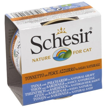 Schesir-Tuna with Pilchards in natural gravy Canned Cat Food