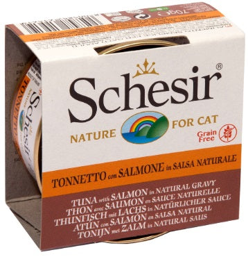 Schesir-Tuna with Salmon in natural gravy Canned Cat Food